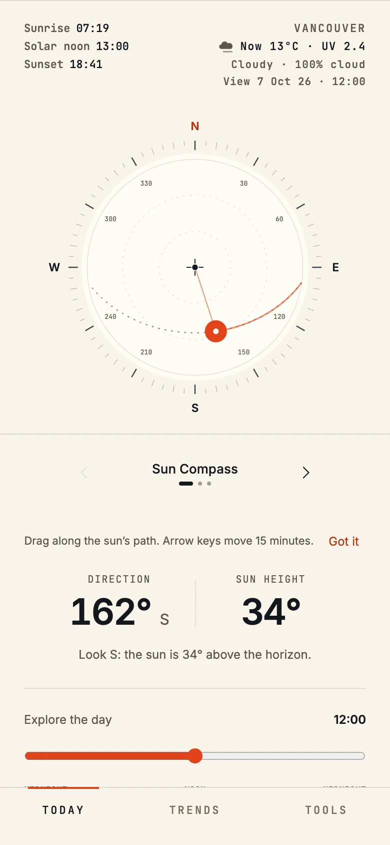 Preview of the Solis Sun Compass